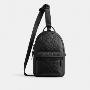 Black Men COACH® Charter Pack In Signature Leather Handbag | NZ BEE227