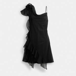 Black Women COACH® Mini Tulle Dress | NZ UZL405