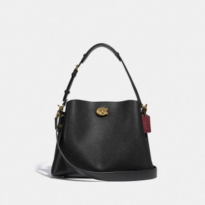 Black Women COACH® Willow Shoulder Bag | NZ KOG914