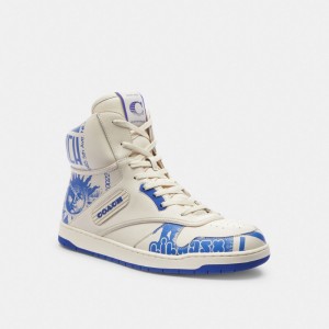 Blue Men COACH® The Lil Nas X Drop C202 High Top Sneakers | NZ PJM142