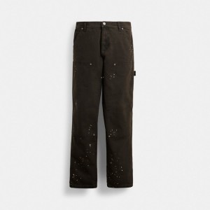 Brown Men COACH® Canvas Pants | NZ DFX164