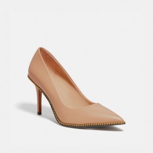 Brown Women COACH® Waverly Pump Casual Shoes | NZ MQQ333
