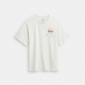 Cream / Multicolor Men COACH® X Observed By Us T Shirts | NZ LIG185
