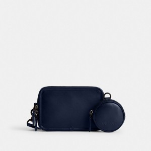 Deep Blue Men COACH® Charter With Hybrid Pouch Crossbody Bag | NZ DFL216