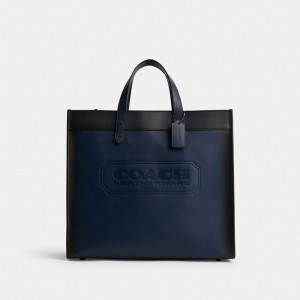 Deep Blue Women COACH® Field 40 Tote Bag | NZ UZM925