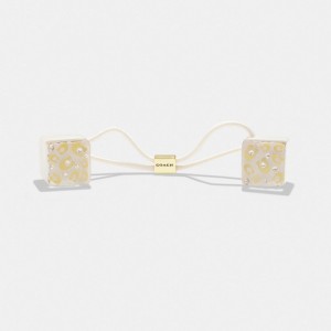 Gold Women COACH® Signature Resin Dice Ties Hair | NZ WNX569