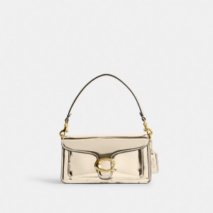 Gold Women COACH® Tabby 12 In Metallic Shoulder Bag | NZ BER903