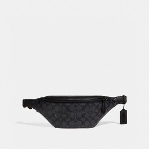 Grey Women COACH® Charter 7 In Signature Canvas Belt Bags | NZ UZZ730