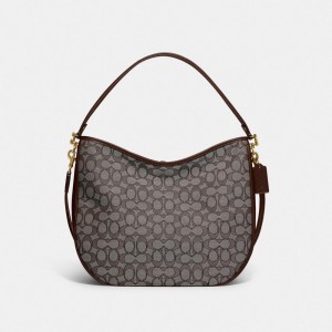 Grey Women COACH® Soft Tabby Hobo In Signature Jacquard Shoulder Bag | NZ KON897