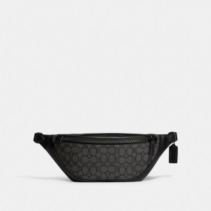 Grey / Black Women COACH® League In Signature Jacquard Belt Bags | NZ SGN735