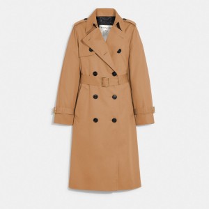 Khaki Women COACH® Trench Coat | NZ SGF400
