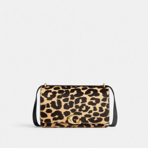 Leopard Women COACH® Bandit In Haircalf With Leopard Print Shoulder Bag | NZ XYF859