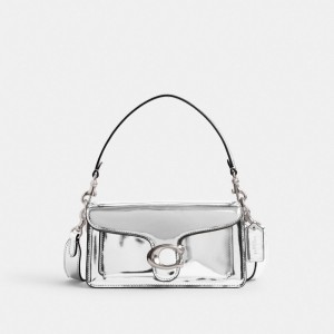 Metal / Silver Women COACH® Tabby 20 In Metallic Shoulder Bag | NZ MQY905