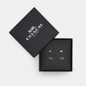 Multicolor Women COACH® Candy And Bow Stud Set Earrings | NZ VRJ538