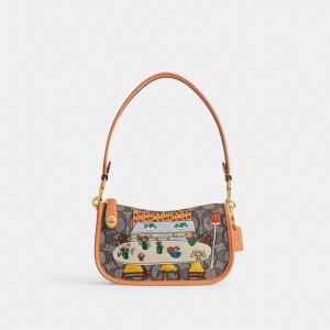 Multicolor Women COACH® X Observed By Us Swinger 20 In Signature Jacquard Handbag | NZ NWP855