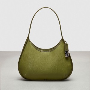 Olive / Green Women COACH® Large Ergo In Pebbled Coachtopia Leather Shoulder Bag | NZ EBT877