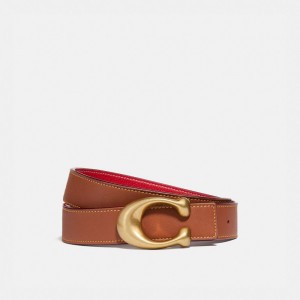 Red Women COACH® C Hardware Reversible, 32 Mm Belt | NZ ILN627