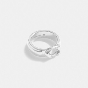 Silver Women COACH® Tabby Rings | NZ GSE605