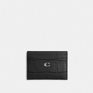Silver / Black Women COACH® Essential Card Case | NZ BEP747