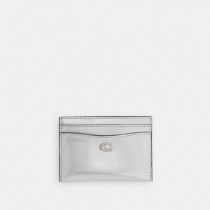Silver / Silver Women COACH® Essential In Metallic Card Case | NZ MQS749