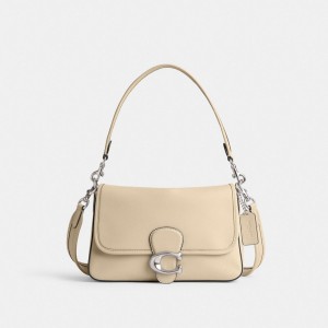 Silver / White Women COACH® Soft Tabby Shoulder Bag | NZ JPB896
