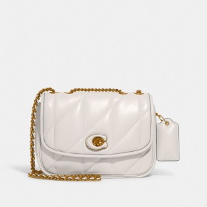 White Women COACH® Pillow Madison With Quilting Shoulder Bag | NZ ILG887