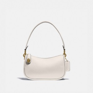 White Women COACH® Swinger Shoulder Bag | NZ ZUM899