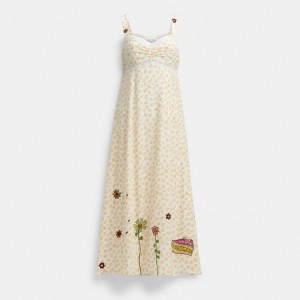 White / Orange / Rose / Multicolor Women COACH® X Observed By Us Floral Dress | NZ RVW415